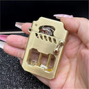 Metal Rocker Lighter | Windproof Transparent Fuel Tank Lighter | Mecha Style Collectible Metal Lighter