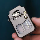 Metal Rocker Lighter | Windproof Transparent Fuel Tank Lighter | Mecha Style Collectible Metal Lighter