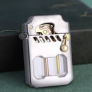 Metal Rocker Lighter | Windproof Transparent Fuel Tank Lighter | Mecha Style Collectible Metal Lighter