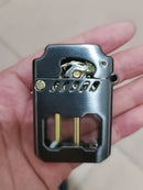 Metal Rocker Lighter | Windproof Transparent Fuel Tank Lighter | Mecha Style Collectible Metal Lighter