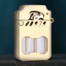 Metal Rocker Lighter | Windproof Transparent Fuel Tank Lighter | Mecha Style Collectible Metal Lighter